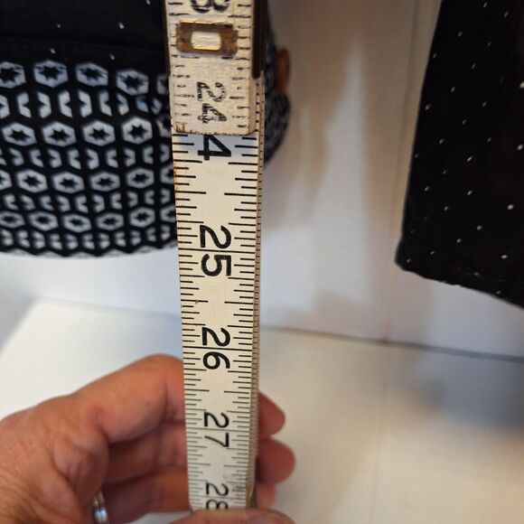 Porto Blanco Black Pattern Button Flip Cuff Algondon Cotton Shirt Men's Large - Picture 9 of 13